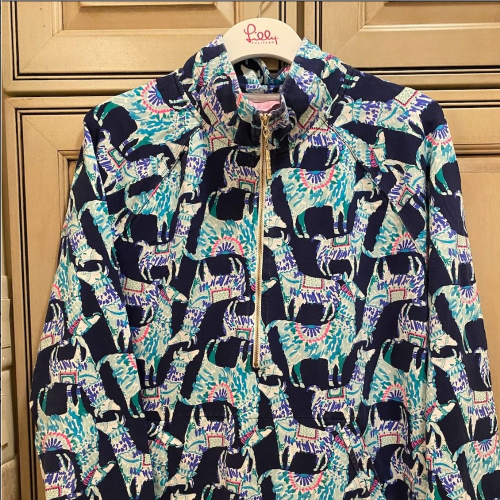 Lilly Pulitzer Skipper Popover in Alpaca My Bags Size Large